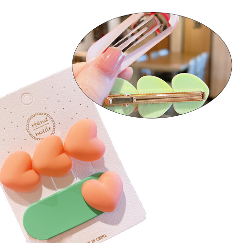 Γοητευτικά γυναικεία αξεσουάρ μαλλιών, κλιπ μαλλιών σε σχήμα καρδιάς με 1