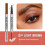 Microblading Eyebrow Pen with Brow Gel, Waterproof 4Fork Tip, LongLasting Light Brown 3