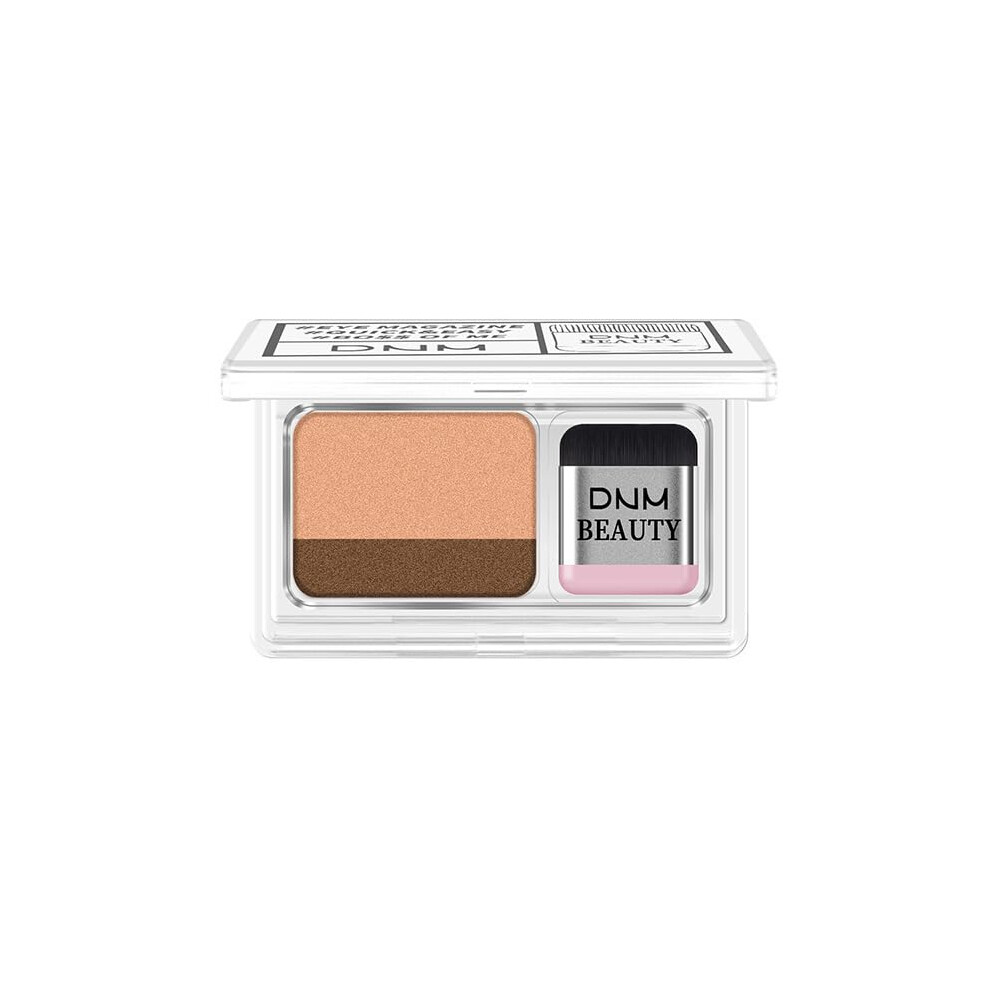 Matte Eyeshadow Palette Waterproof DualTone Camel Brown with Brush for Beginners 02#