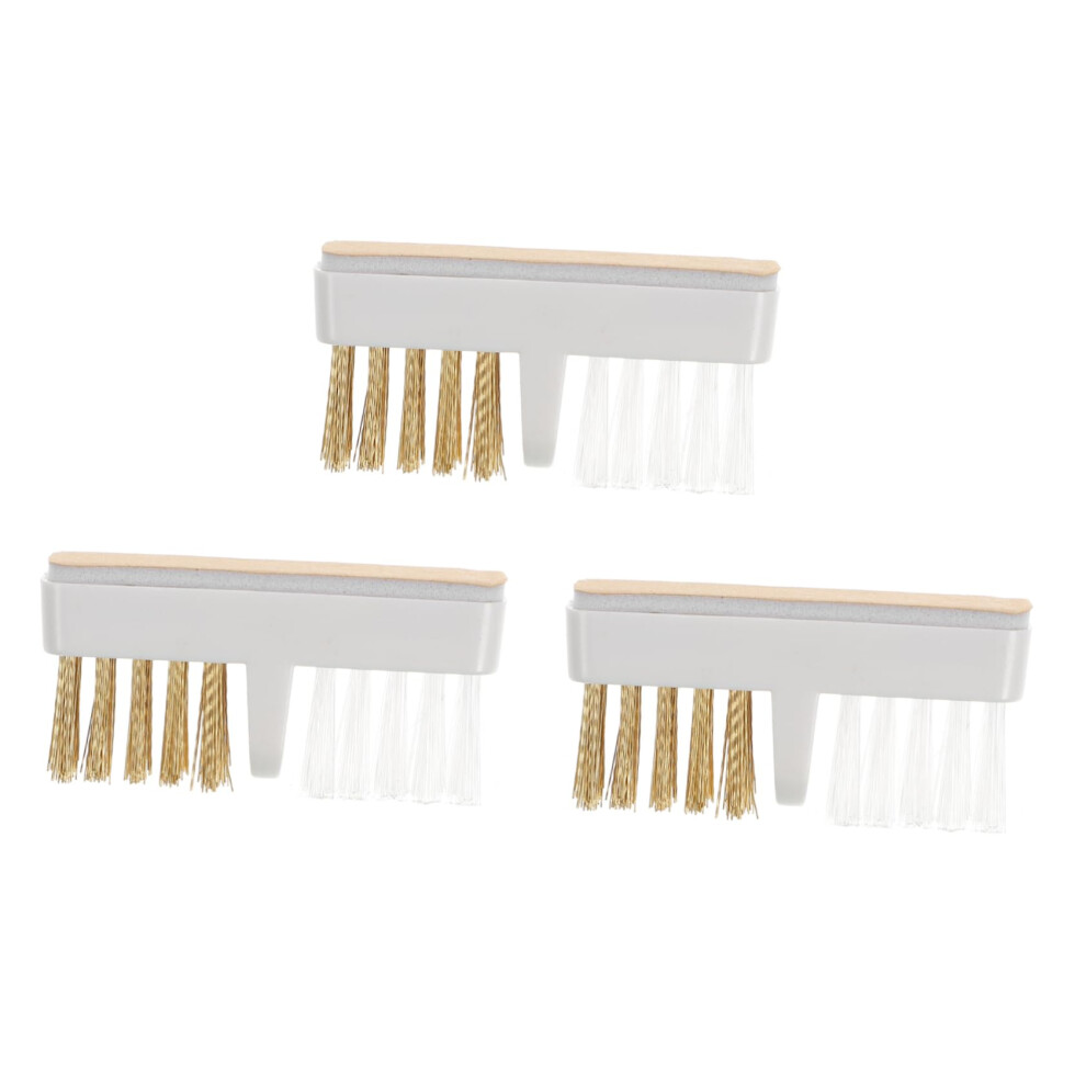 Nail Drill Bit Cleaning Brush Set with Copper Wire Heads for Manicure Pedicure Tool Care