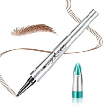 Light Brown Waterproof Microblading Eyebrow Pen with 4 Point Tip for Natural Hairlike Strokes