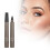 2Pcs Waterproof Microblading Eyebrow Pencil Grey with 4 Fork Tip for Natural Hairlike Strokes 1