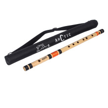 Flauto Bamboo Premium Arctic Flutes Swarna C Naturale Mano Destra 19 Pollici Con Borsa