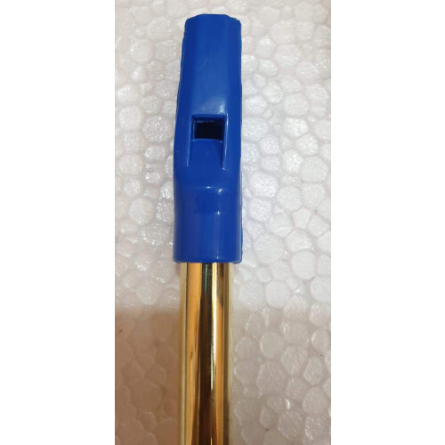 Flauto in Ottone Placcato Oro C # Con Copertura 1