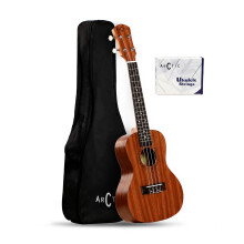 Arctic 21" Sopraan Ukulele Kit, Aquila Snaren (Gemaakt In Italië), Concertmaat, Mahonie Hout