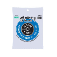 Martin Authentic Acoustic Guitar Strings Superior Performance Custom 11.5-47 Silk & HT Steel