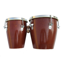 Set de Tambores Bango de Madera Hecho a Mano de 7 Pulgadas (Marrón)