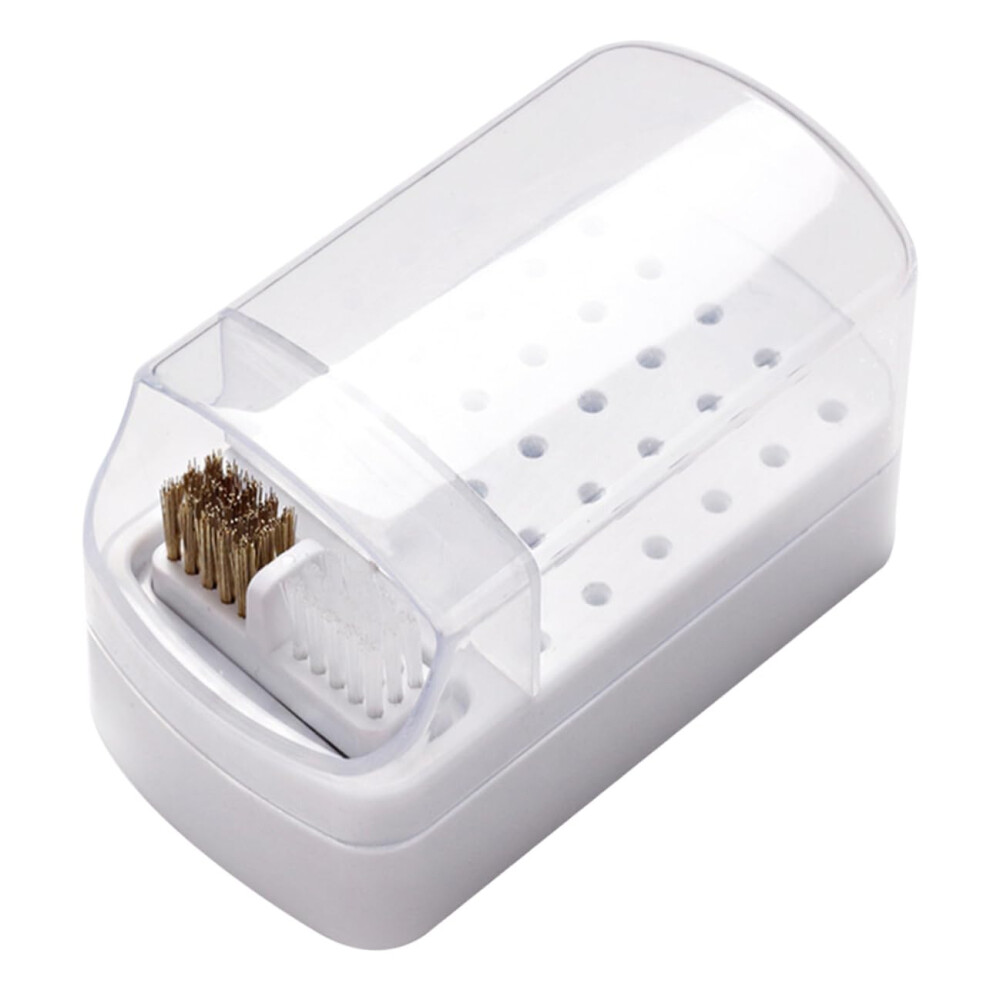 Nail Drill Bit Holder 30 Slot Organizer Box for Salon and Home Quick Access Storage