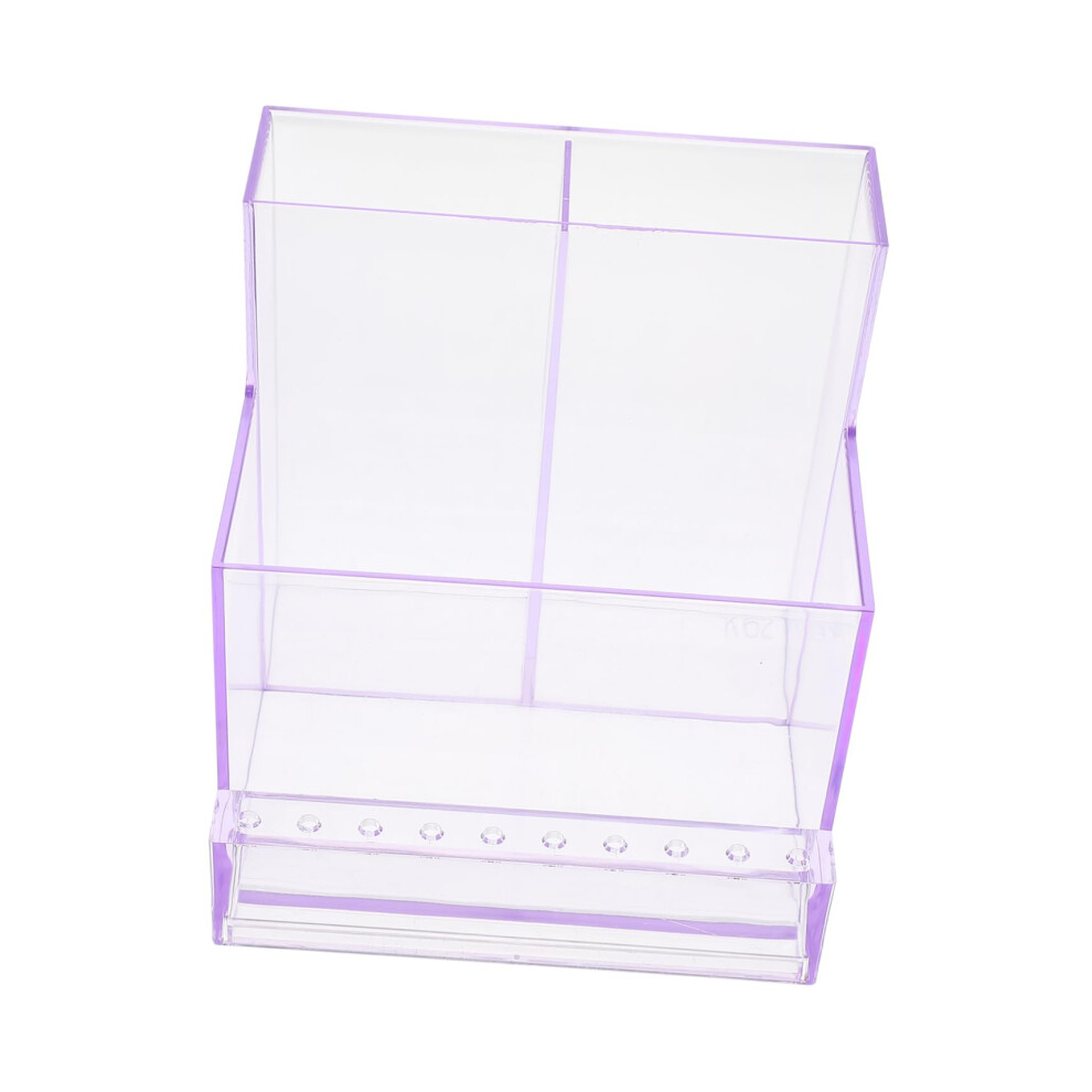 Nail Drill Bits Organizer Box for Manicure with Secure Holder, Transparent Storage Case for Salon
