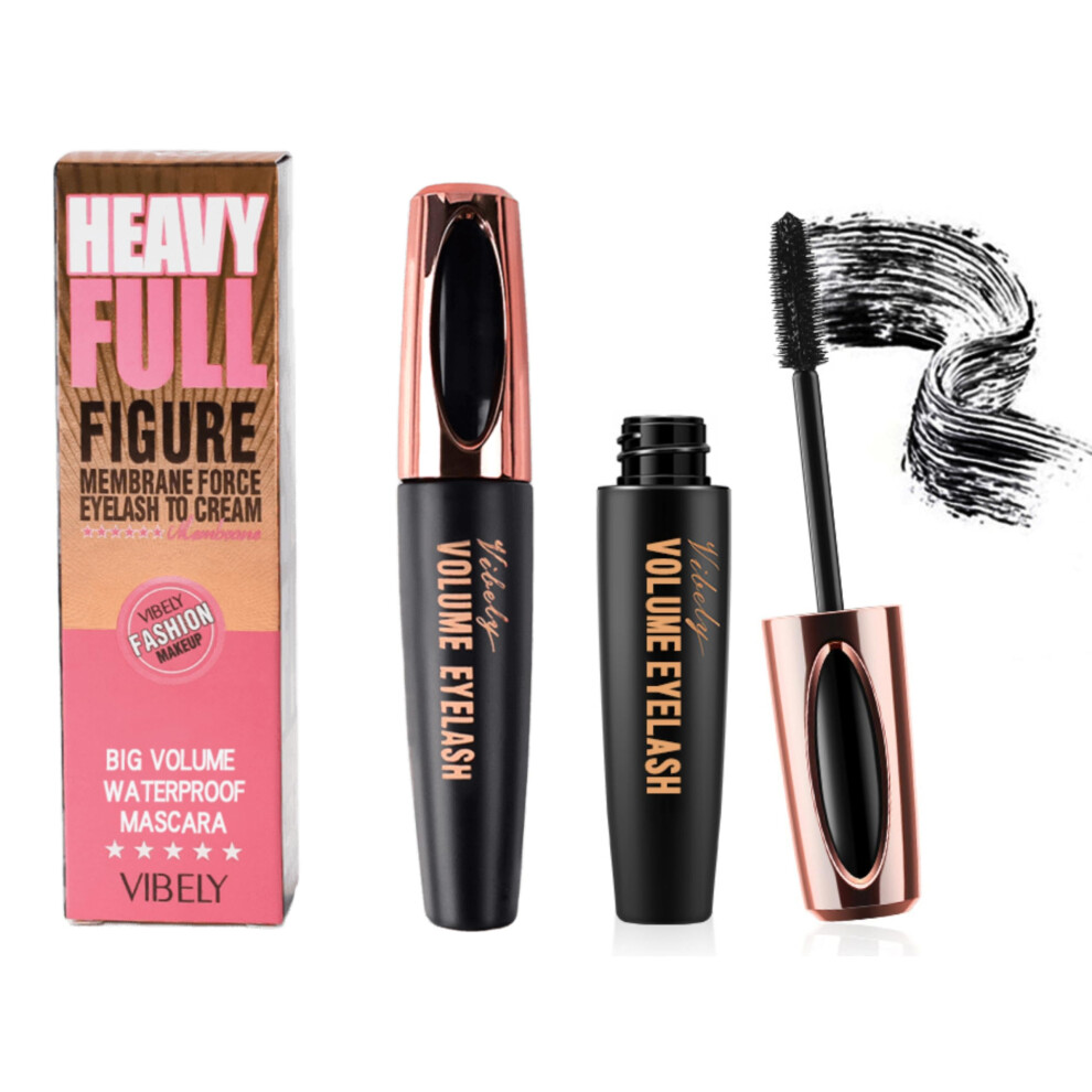 4D Silk Fiber Lash Mascara Lengthening Volumizing Waterproof SmudgeProof for AllDay Wear