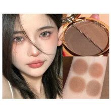 Kit de Maquiagem Goddess Glow Matte para Olhos - Paleta de Sombras Dupla - Acabamento Matte e Cintilante - Design Metálico Empilhado - Longa