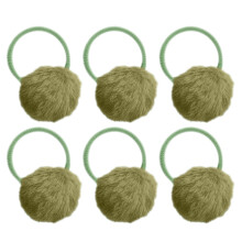 Pluizige pompon haarelastiekjes voor meisjes, ideaal voor tieners en dames, geschikt voor middellang tot lang haar, schattige pompon haarbanden