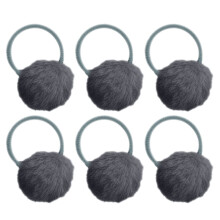 Pluizige pompon haarelastiekjes voor meisjes, ideaal voor tieners en dames, geschikt voor middellang tot lang haar, schattige pompon haarbanden