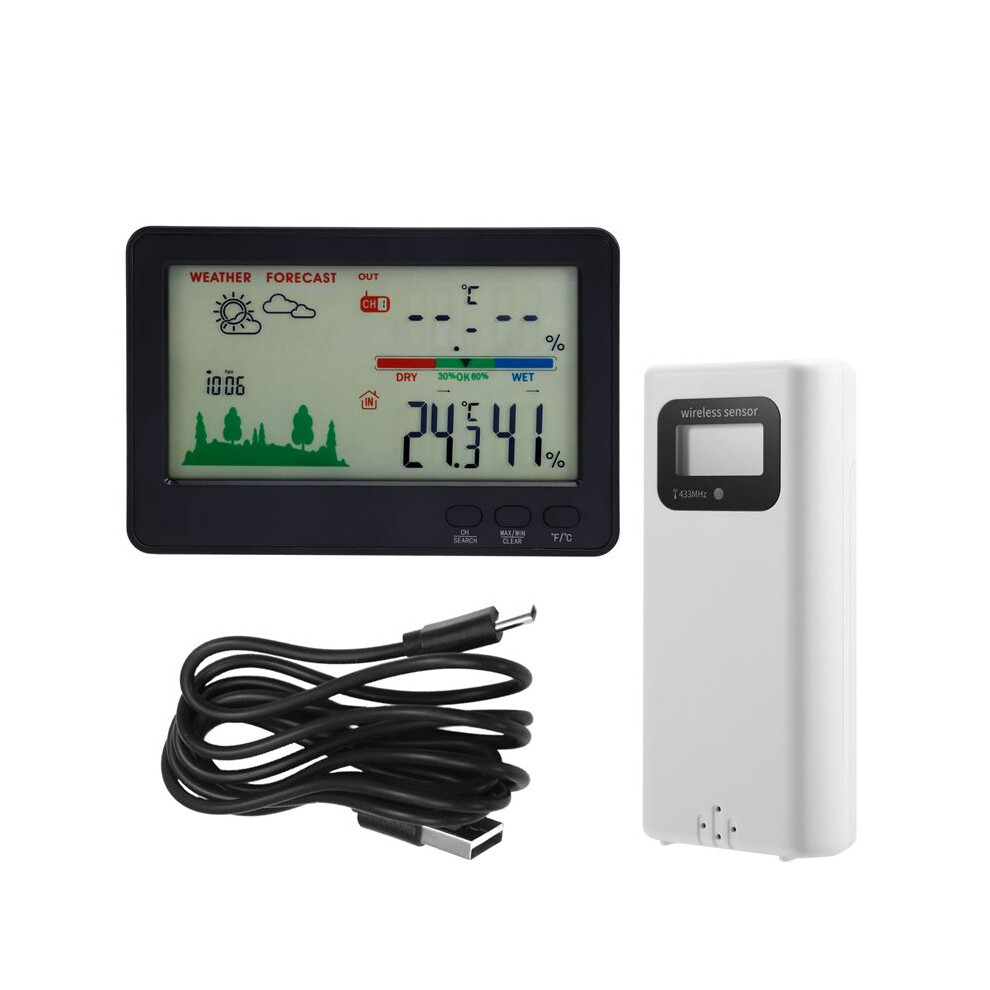 Indoor Outdoor Thermometer And Hygrometer Wireless Weather Stations With 328Ft/100M Range, Temperature And Humidity 6032436410096