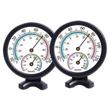 2PCS Indoor Thermometer Hygrometer 2 in 1 Temperature Humidity Outdoor Monitor Gauge for Wall, Black