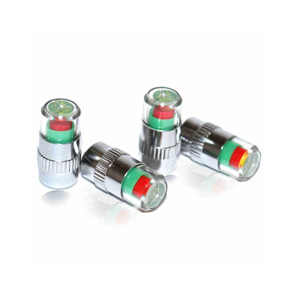 4Pc Car Tire Pressure Indicator Tire Pressure Gauge Indicator Alert Monitoring Valve Cap Sensor External Valve Detection 6031645593828