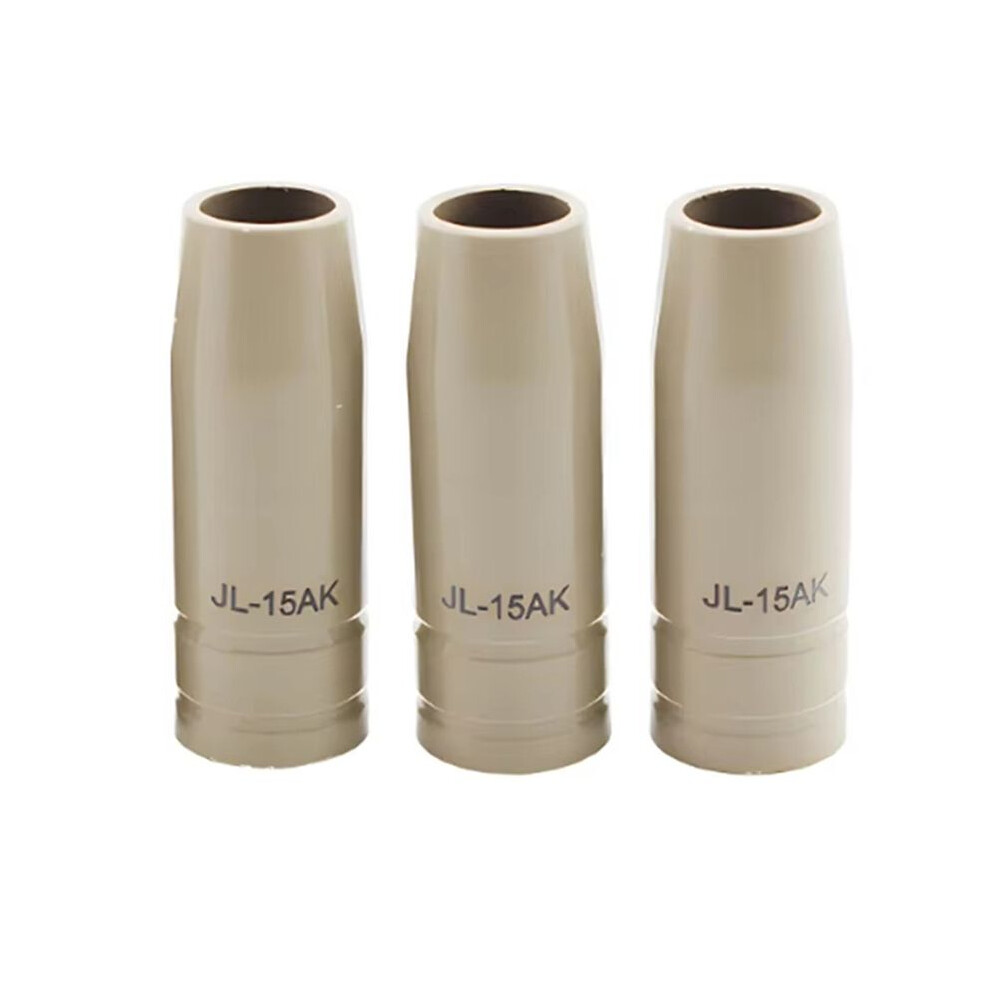 3Pcs 15Ak Coating Protection Nozzle Torch Gas Nozzle Tip 15Ak Non-Stick Welding Slag Welding Torch Nozzle Euro Style 6034050066024