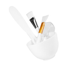 Silicone Mask Bowl Set with Brush Spoon and Rod for DIY Facial Mask Mixing and Home Spa