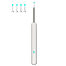 Oorreinigingsapparaat met HD1080P-videocamera, 8 ledlampjes, wifi-verbinding, slimme app, verwisselbare schepjes, oplaadbare batterij, IPX5