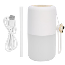 USB genopladelig køletåge-luftfugter, super lydløs mini-luftfugter med dobbelt dyse og betjening med én knap til soveværelse, kontorrejser (300