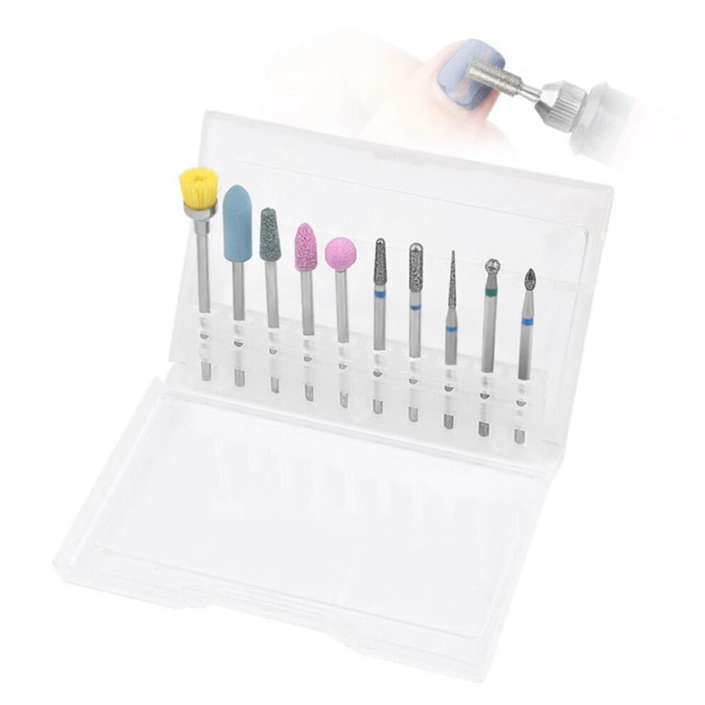 Professional Tungsten Carbide Nail Drill Bits Set 10pcs for Fast Nail Preparation and Acrylic Gel