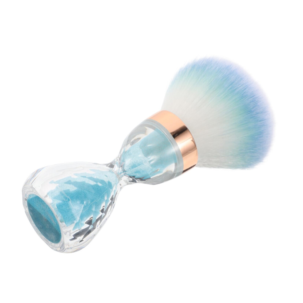 Nail Dust Brush Cleaner with Soft Gentle Fiber, Skyblue Hourglass Grip for Salon and Home Use