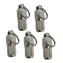 5pcs Silver Pet ID Tags with Attachment Rings for Dogs and Cats, Lightweight AntiLost Collar Pendants
