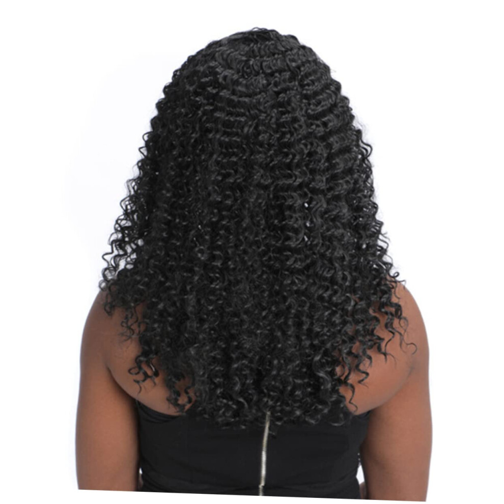 Unisex Afro Wig For Women Long Curly Bouffant Synthetic Hair Natural Look Cosplay Lightweight Cap