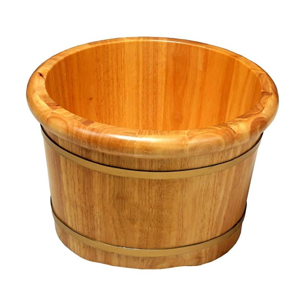 Wooden Foot Soak Tub with Comfortable Deep Design for Full Foot Immersion and Pedicure Spa