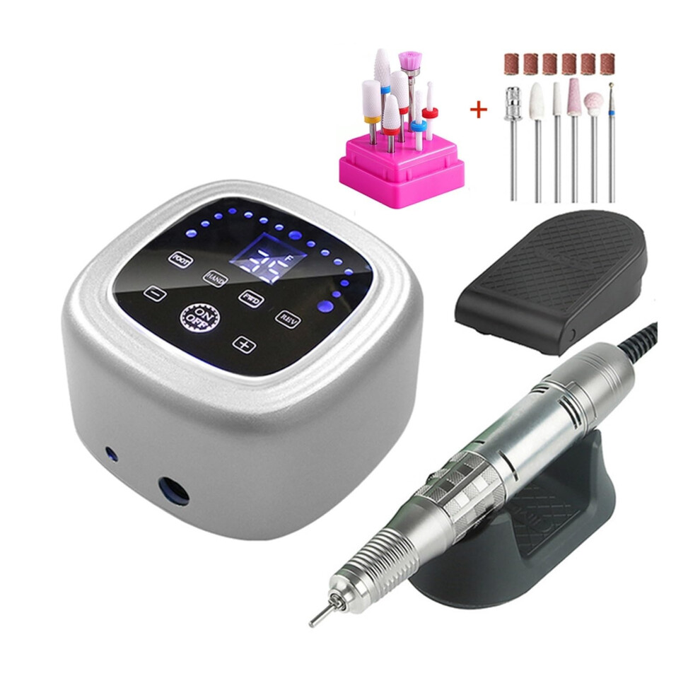 Electric Nail Drill 35000 RPM  Power Rechargeable Professional Manicure Pedicure Tool