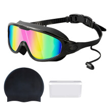 Swim Goggles for Adults Swim Glasses-Black Powder Plated