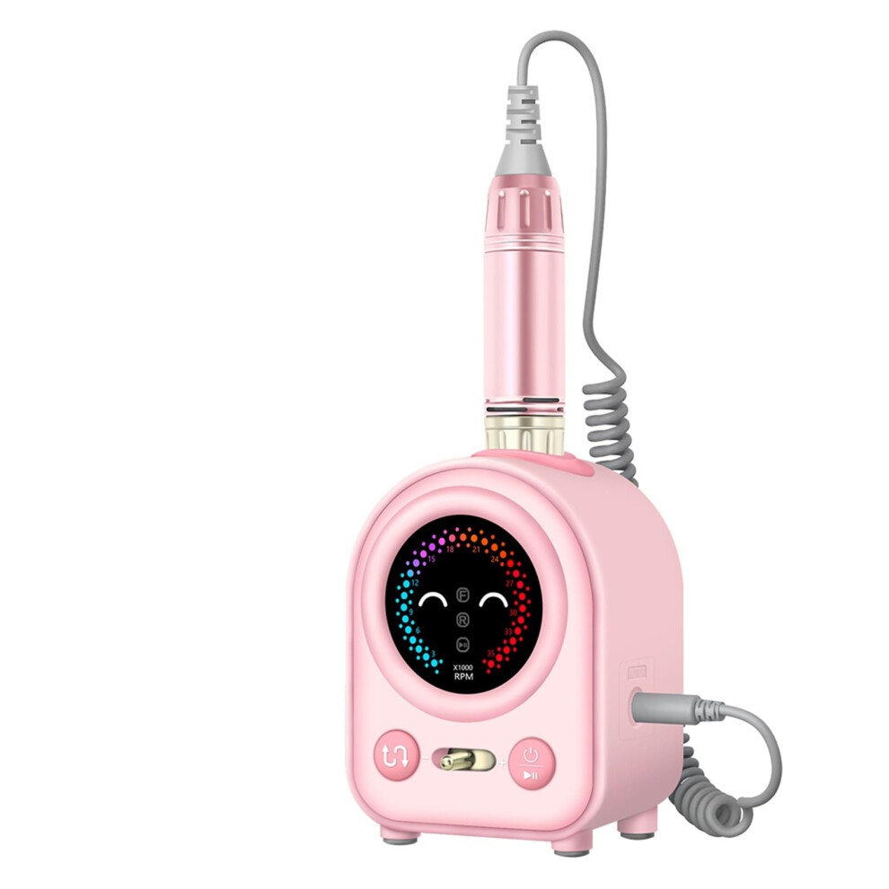 Electric Nail Drill 35000RPM Rechargeable Cordless Professional Nail File for Acrylic and Gel Nails with LED Display