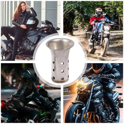Motorcycle Exhaust Muffler Silencer Universal Fit Noise Reduction Adjustable Insert Baffle 2