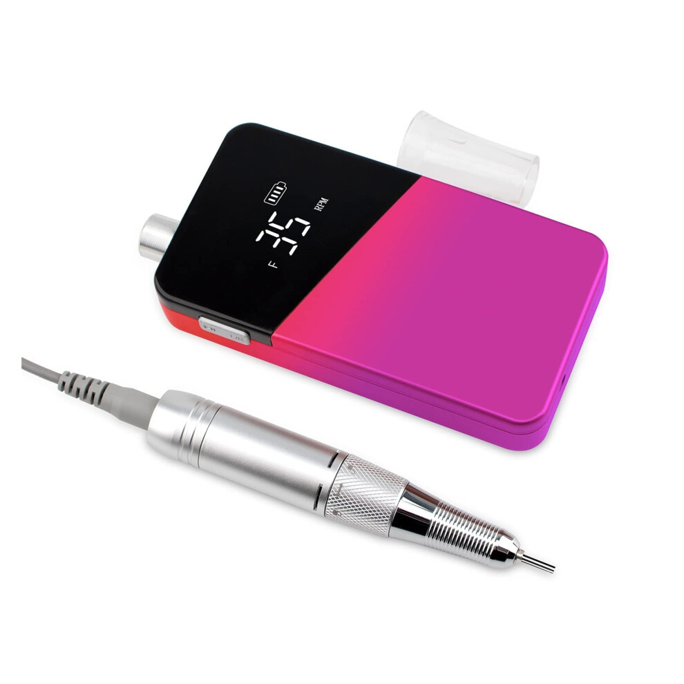 Electric Nail Drill 35000RPM Rechargeable Cordless File for Manicure Pedicure Acrylic Natural Nails