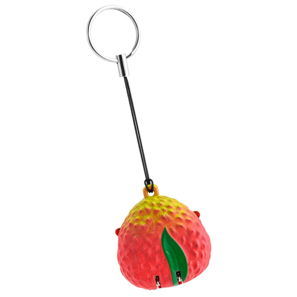 Stainless Steel Folding Nail Clipper with Keychain, Cute Strawberry Design for Travel and Home