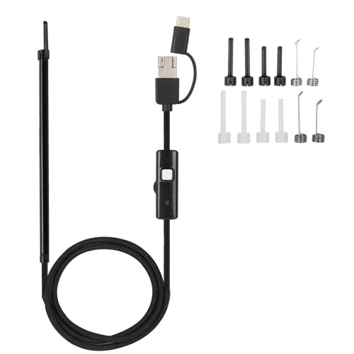 Καινοτόμο ενδοσκόπιο USB Plug and Play, αδιάβροχο εύκαμπτο καλωδιακό ενδοσκόπιο με φώτα 2