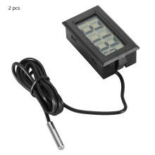 Digitale LCD-thermometer voor koelkast en vriezer met externe sonde, waterdichte sensor, compact ontwerp, vochtbestendig.