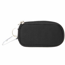Beholdere til æteriske olier, opbevar dine 2 ml flasker sikkert. Bærbar neopren-etui med lukning til hjemmerejser (sort).
