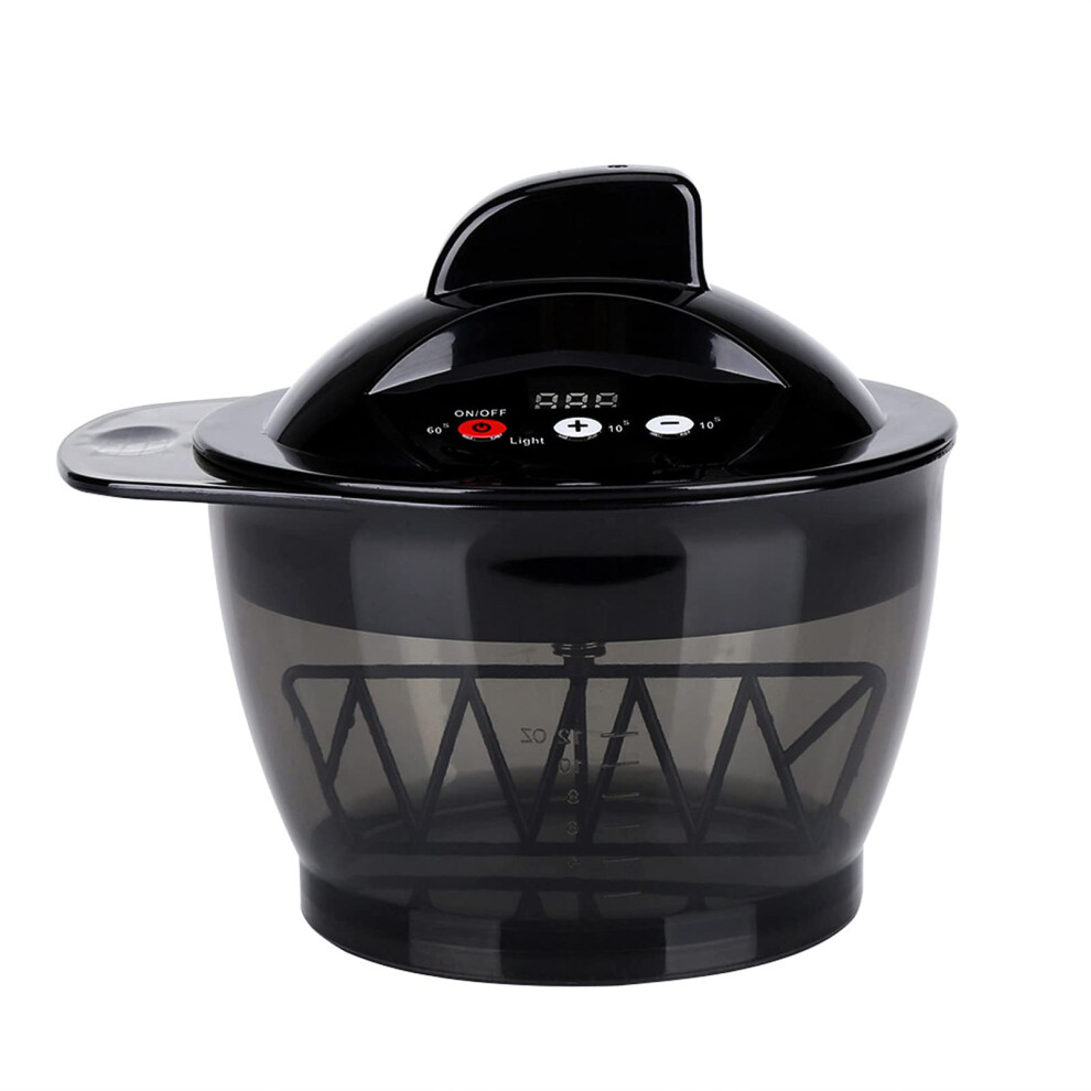 Cream Electric Hair Color Mixer 320Ml Usb Rechargeable Bowl With Lcd Display For Even Salon Dye Mixing
