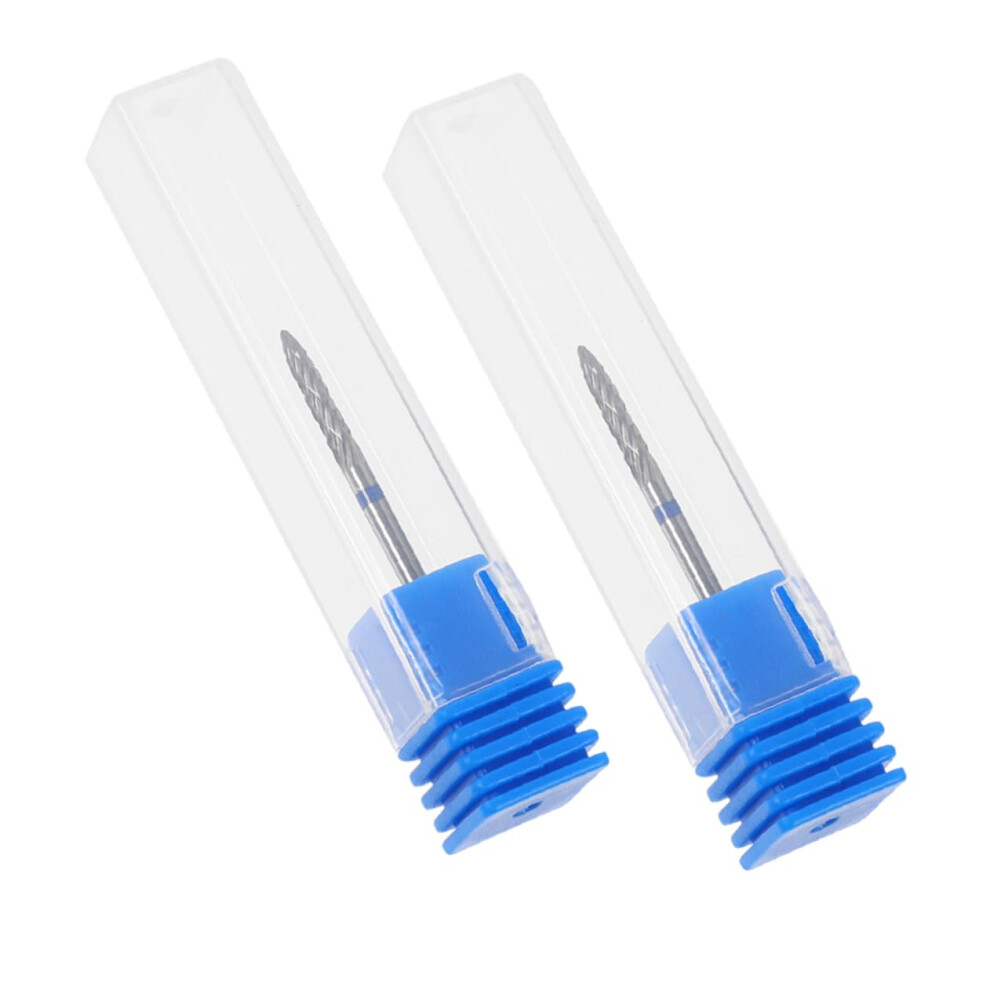 2pcs Tungsten Carbide Nail Drill Bits Coarse and Fine for Fast Removal and Smooth Polishing