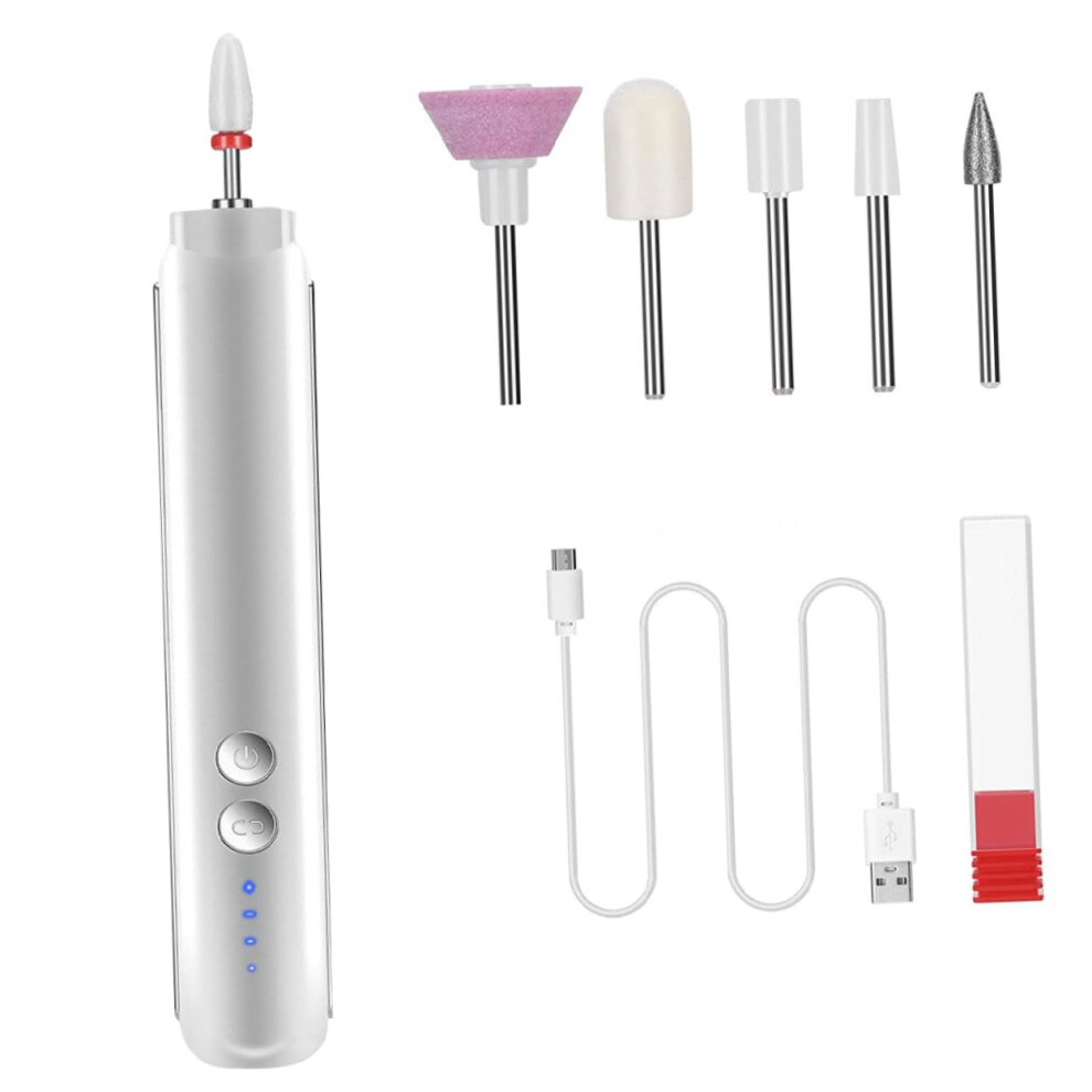 Electric Nail Drill Rechargeable Cordless Nail Grinder for Gel Acrylic Nails Manicure Pedicure