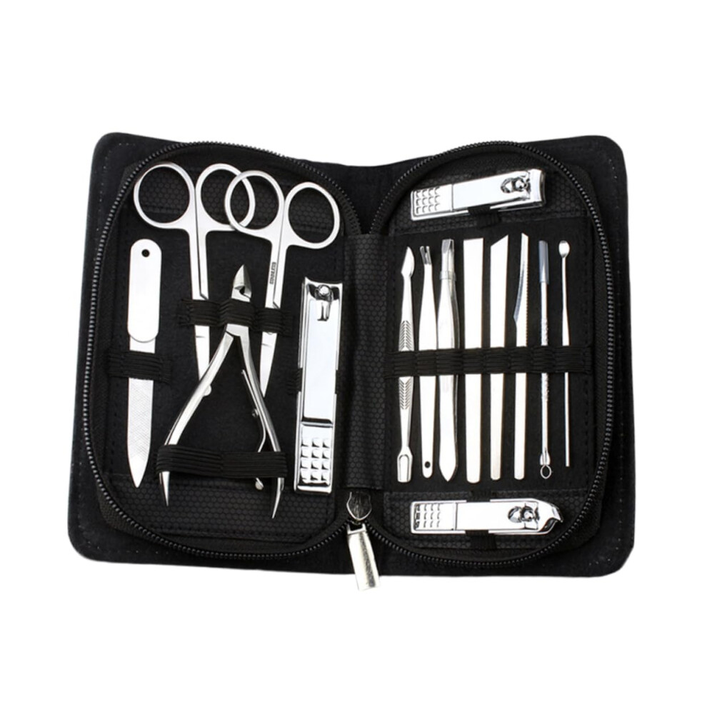 Stainless Steel Nail Clipper and File Set 2 in 1 Precision Grooming for Manicure Pedicure Travel