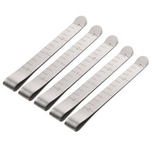 Sewing Clips Set of 5 with 3 Inch Ruler for Quilting, Hemming, Fabric Binding, Metal Hem Clips