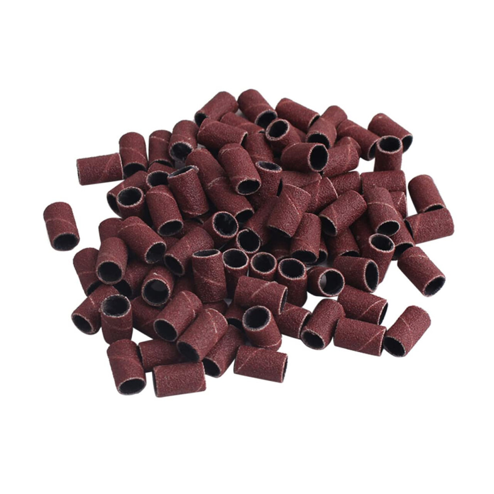 200pcs Corundum Nail Drill Sanding Bands for Manicure Pedicure Acrylic Gel Nails