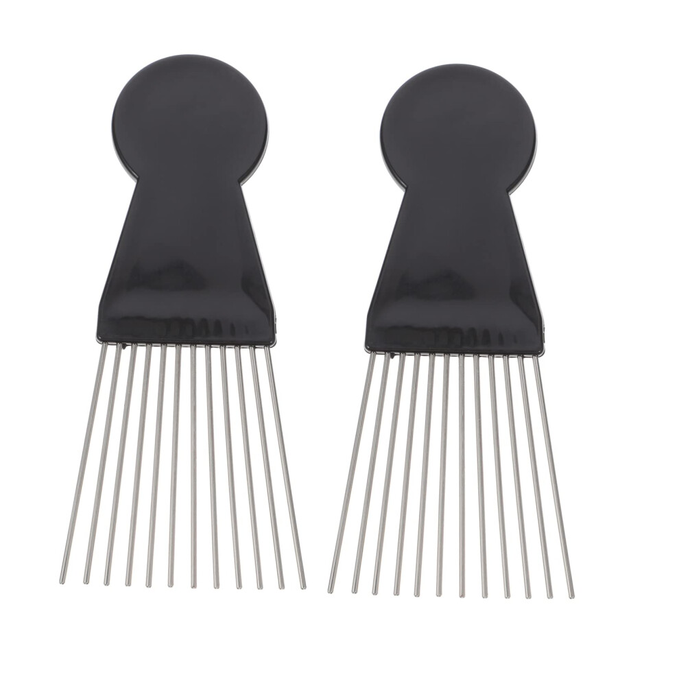 Unisex Afro Hair Pick Comb With Ergonomic Grip, Wide Tooth Styling Comb For Curly And Afro Hair