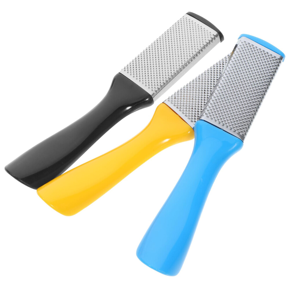 3pcs Stainless Steel Foot File Callus Remover for Dead Skin and Rough Heels Pedicure Tool