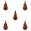 5Pcs Compact Wooden Toothpick Holders Decorative Brown Toothpick Cases 4