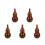 5Pcs Compact Wooden Toothpick Holders Decorative Brown Toothpick Cases 3