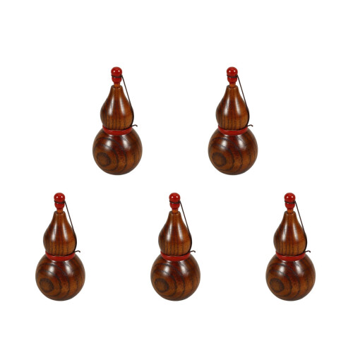5Pcs Compact Wooden Toothpick Holders Decorative Brown Toothpick Cases 2