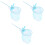 3Pcs Blue Bags with Wood Handles Multi-Function Party Bags 5